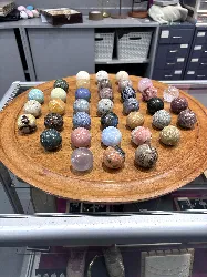 plateau solitaire avec pierre de madagascar