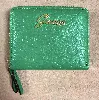 portefeuille guess vert monogramme