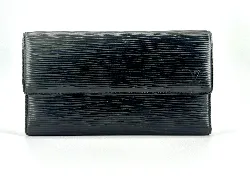 portefeuille louis vuitton virtuose en cuir épi noir