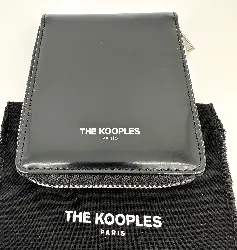 portefeuille the kooples en cuir lisse noir