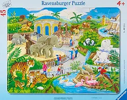 puzzle puzzle cadre 30 - 48 p - visite au zoo