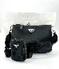 sac à bandoulière prada en re-nylon et cuir noir