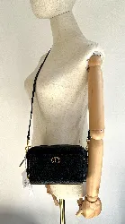 sac bandoulière dior modèle caro en cuir grainé noir