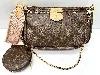 sac louis vuitton multi pochette accessoires en toile monogram avec la bandoulière rose