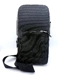 sacoche lacoste monobretelle en cuir chantaco noir