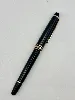 stylo bille montblanc meisterstück platiné medium en récine noire et métal doré