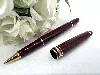 stylo rollerball montblanc meisterstuck legrand mauve et doré
