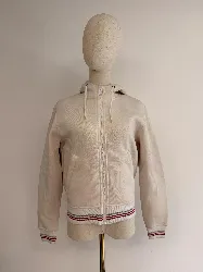 sweat schott polyester et coton blanc