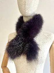 tour de cou gérard darel en fourrure de renard teinte en violet/68