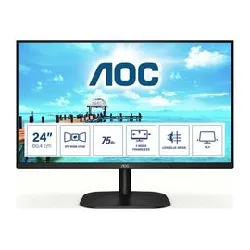aoc 24b2xh - b2 series - écran led - 24" (23.8" visualisable) - 1920 x 1080 full hd (1080p) @ 75 hz - ips - 250 cd/m² - 1000:1 - 7