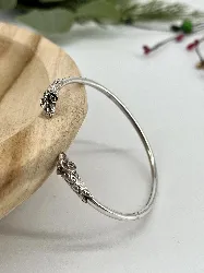 bacelet jonc têtes de bélier l21 cm argent 925 millième (22 ct) 13,9g