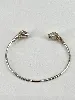 bacelet jonc têtes de lions l16,5 cm argent autre 11,7