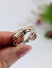 bague 4 rangs croisés en or rose et or blanc or 750 millième (18 ct) 2,66g