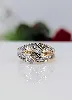 bague en 2 ors sertie des diamants taille baguette or 750 millième (18 ct) 4,89g