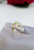 bague en 2 ors sertie des diamants taille baguette or 750 millième (18 ct) 4,89g
