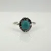 bague en argent ornée d'une turquoise  argent 925 millième (22 ct) 2,26g
