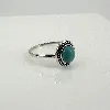 bague en argent ornée d'une turquoise  argent 925 millième (22 ct) 2,26g