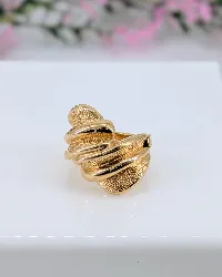 bague large motif vagues croisées en or or 750 millième (18 ct) 4,79g