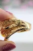 bague large motif vagues croisées en or or 750 millième (18 ct) 4,79g