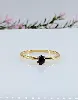 bague solitaire en or sertie d'un saphir ovale or 750 millième (18 ct) 0,97g