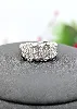 bague style chevalière en or blanc avec une pavage de diamants  or 750 millième (18 ct) 5,16g