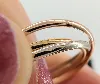 bague trinity trois anneaux en trois ors or 750 millième (18 ct) 3,07g