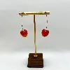 boac boucles d'oreilles cerise rouge en acier