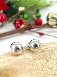 boucle d'oreilles rondes argent 925 millième (22 ct) 5 g