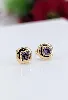 boucles d'oreilles améthyste or 750 millième (18 ct) 0,93g