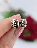 boucles d'oreilles améthyste or 750 millième (18 ct) 0,93g