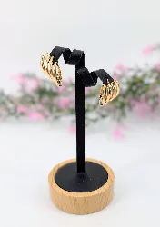 boucles d'oreilles créoles lignes tournantes or 750 millième (18 ct) 4,50g