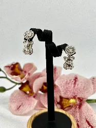 boucles d'oreilles en argent ours  argent 925 millième (22 ct) 4,12g