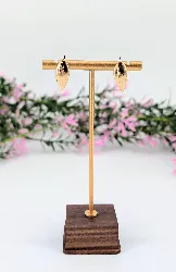 boucles d'oreilles puces en or forme feuille or 750 millième (18 ct) 0,99g