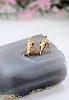 boucles d'oreilles puces en or forme feuille or 750 millième (18 ct) 0,99g