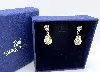 boucles d'oreilles swarovski modèle héloïse en forme de goutte ornée d'un pavé de cristaux