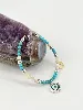 bracelet clio blue turquoise et narce argent 925 millième (22 ct) 9,18 g