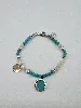 bracelet clio blue turquoise et narce argent 925 millième (22 ct) 9,18 g