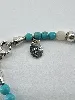 bracelet clio blue turquoise et narce argent 925 millième (22 ct) 9,18 g