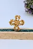 broche vintage christian lacroix croix en métal doré