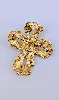 broche vintage christian lacroix croix en métal doré