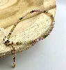 brpi bracelet billes en pierre toumaline d3mm et métal doré l16-22 cm