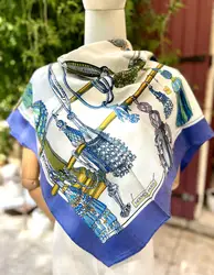 carré 90 / foulard hermès passementerie en soie