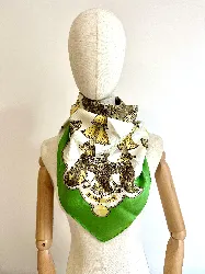 carré hermès "egyptien" vert et jaune