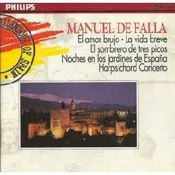 cd el amor brujo. la vida brève.harpsichord concerto. noches en los jardines de espana