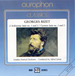 cd georges bizet - london festival orchestra conducted by alfred scholz - l'arlésienne suite no. 1 and 2 / carmen suite no. 1 and 