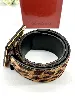 ceinture yves saint laurent en cuir imprimé animal