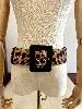 ceinture yves saint laurent en cuir imprimé animal