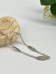 chaîne / collier à décoration en filigrane l48-51 cm argent 925 millième (22 ct) 10,13g