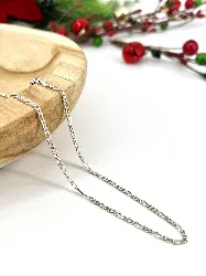 chaîne / collier maille figaro l45 cm argent 925 millième (22 ct) 5,83g