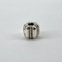 charm pandora en argent clip pois et stries argent 925 millième (22 ct) 2,90g